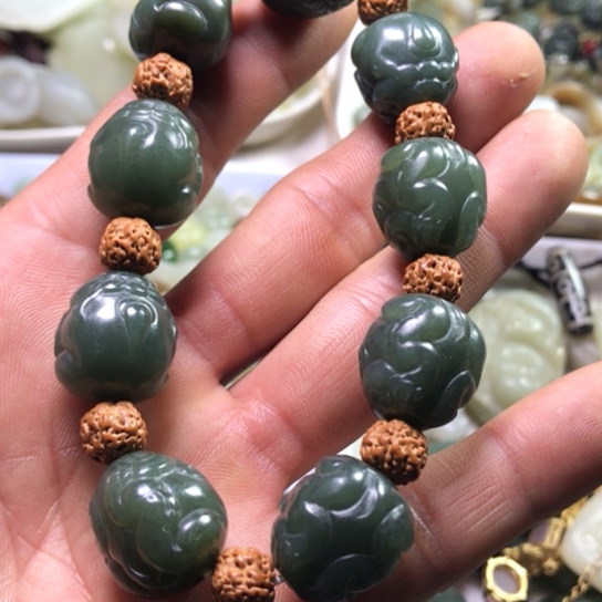 和田玉（糖玉）手链未镶嵌a****