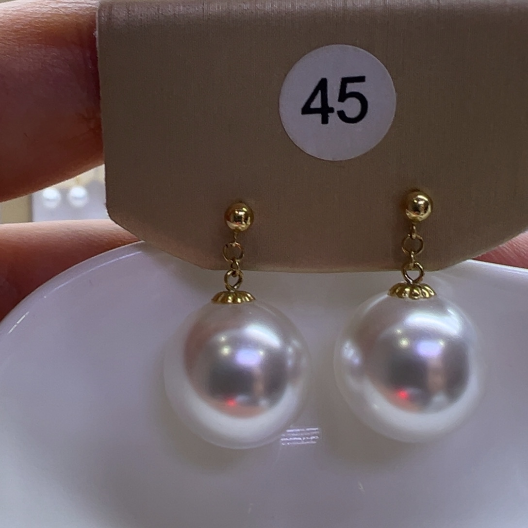 耳饰淡水珍珠18K金镶嵌