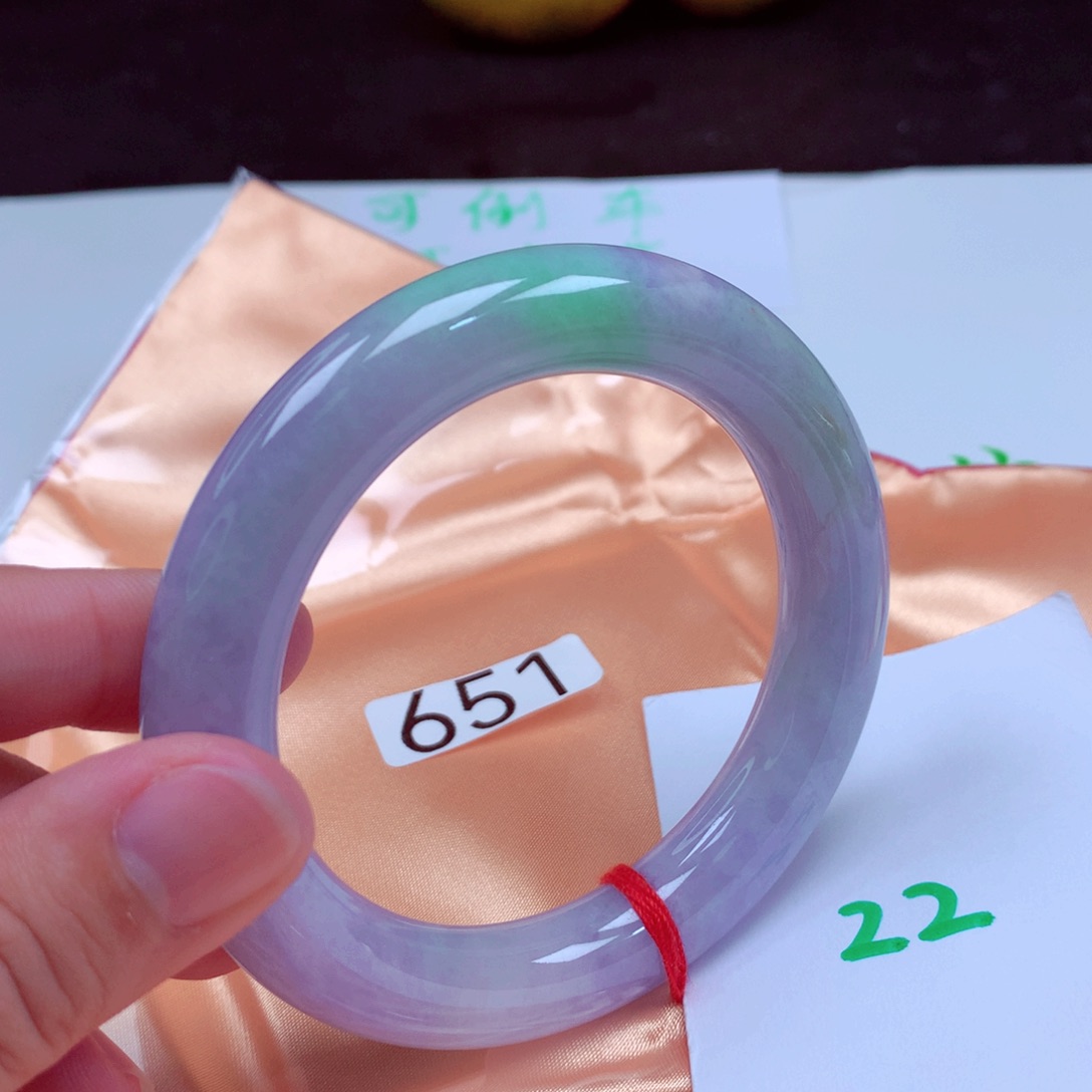 未镶嵌手镯翡翠缅甸天然A货翡翠手镯56.5圆条