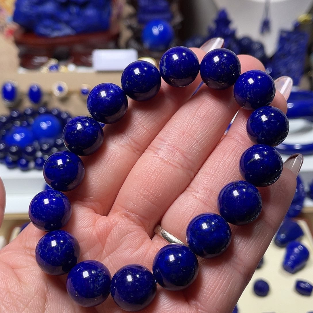 青金石未镶嵌13mm+浓郁紫手串