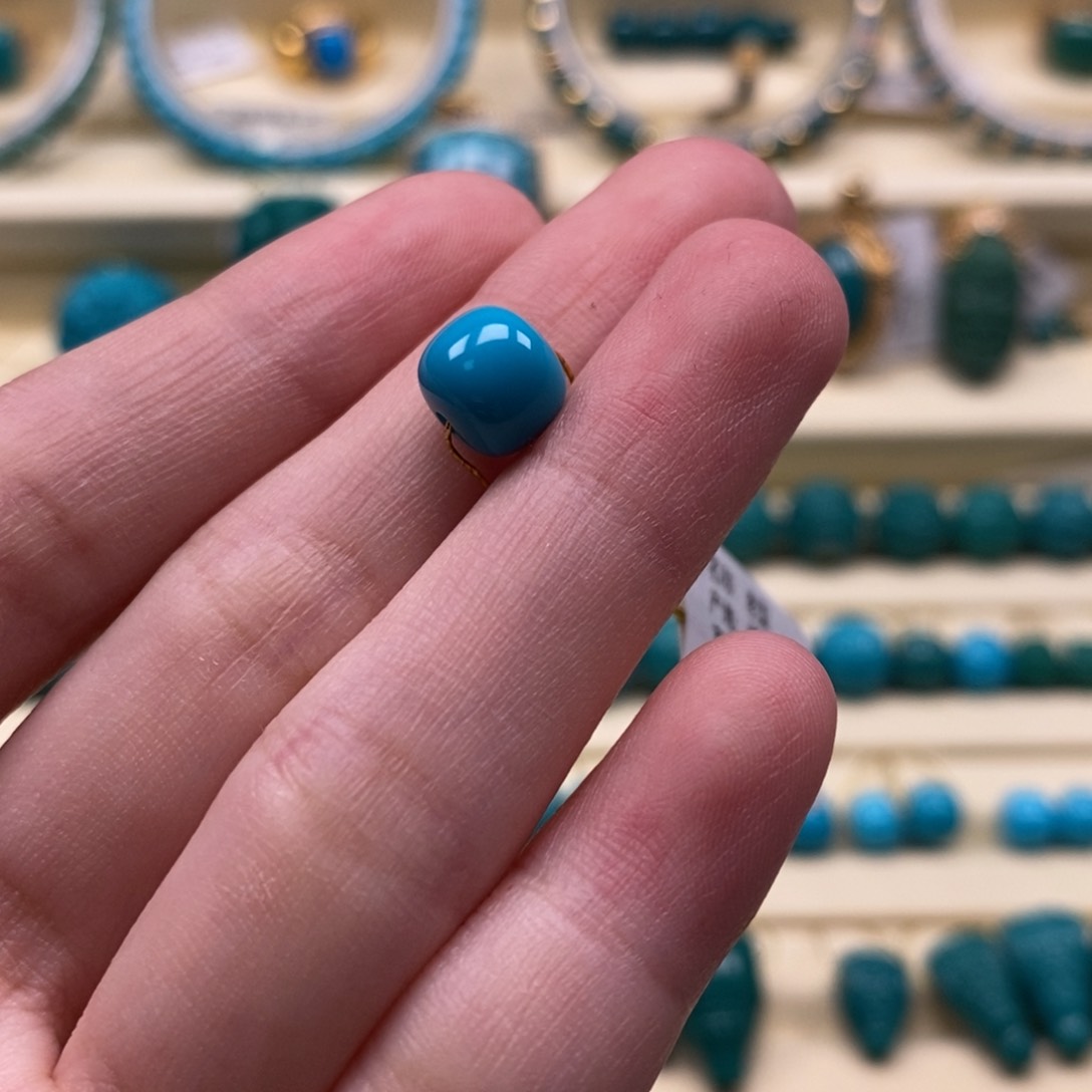 未镶嵌绿松石珠宝奇石菠****料8.1x7.1mm