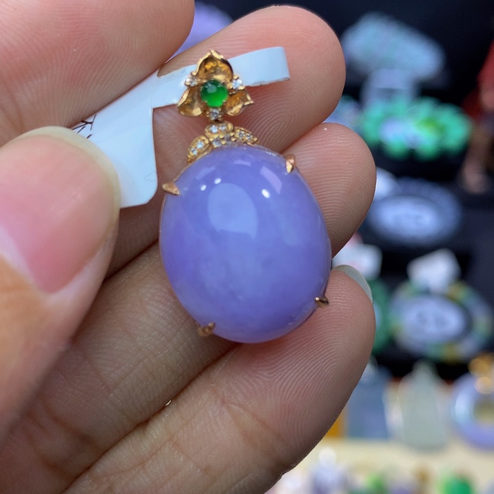 18K金镶嵌手链翡翠翡翠 