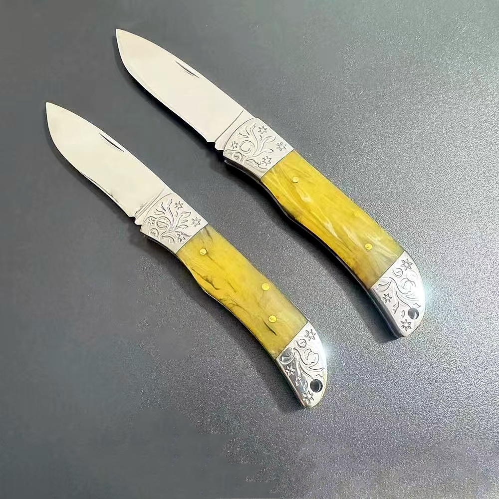 （新疆包邮）一线天随身携带超锋利好用高硬度折叠刀镜面英吉沙小刀