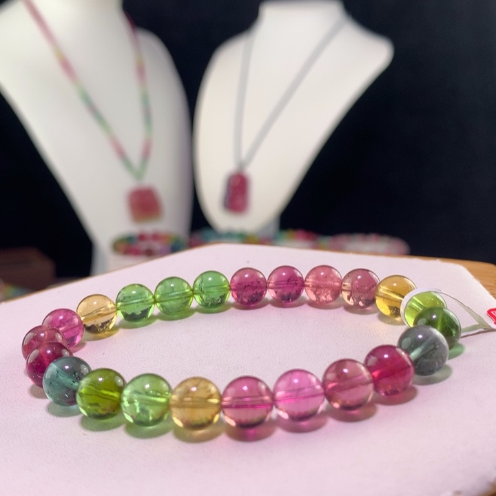 双色碧玺手链未镶嵌