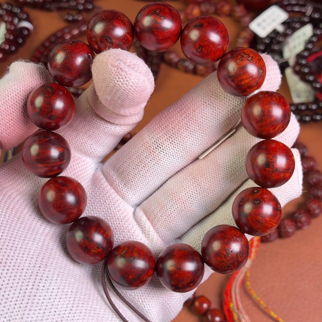 手串/手链小叶紫檀无胶无蜡15瘤疤