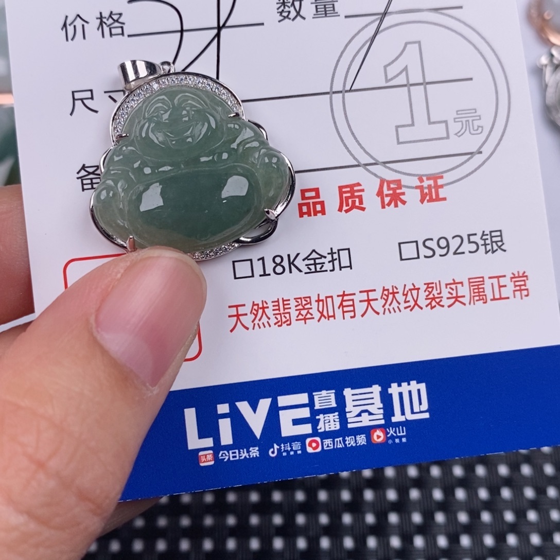 翡翠银S925镶嵌颈饰
