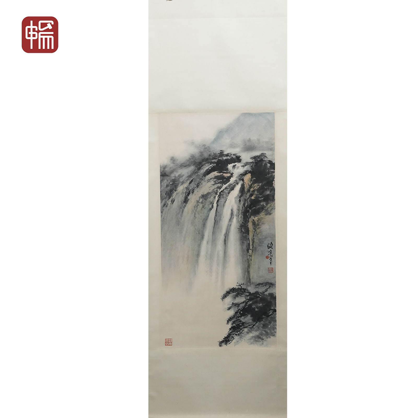 F296 飞流直下三千尺 欧豪年 99*46(4.1) 纸本立轴 MZ