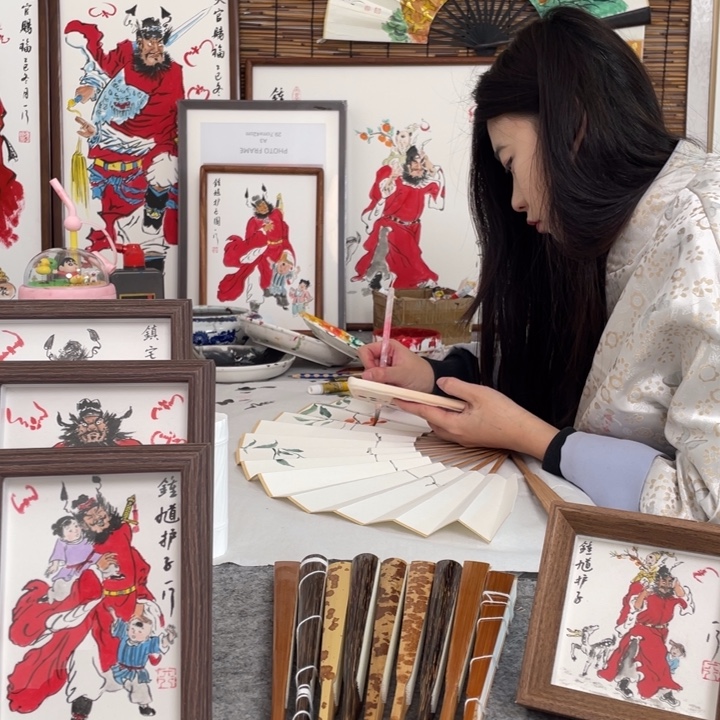 溪***上国画李老师李老师框