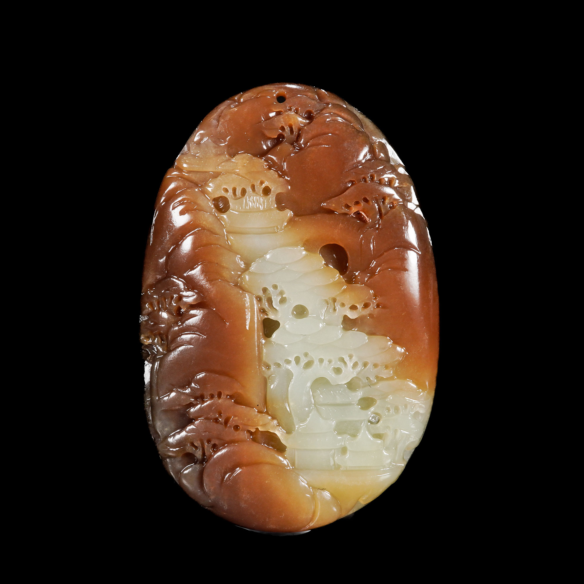 LOT.033和田玉山水牌/X4692