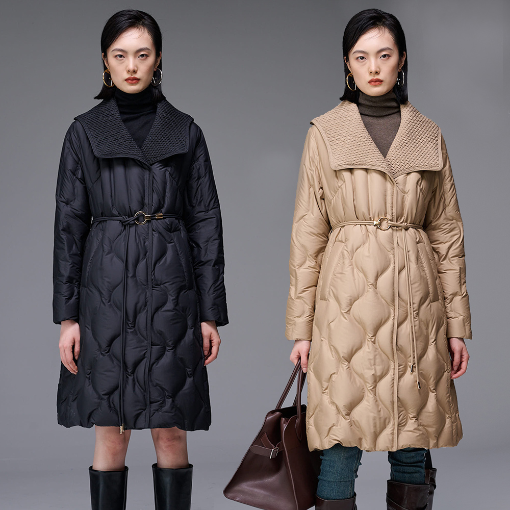 Y-8877羽绒服女中长款大码时尚女士轻薄外套冬季保暖轻薄外衣