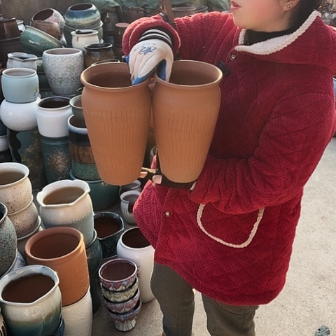 口14高26瑕疵盆子。