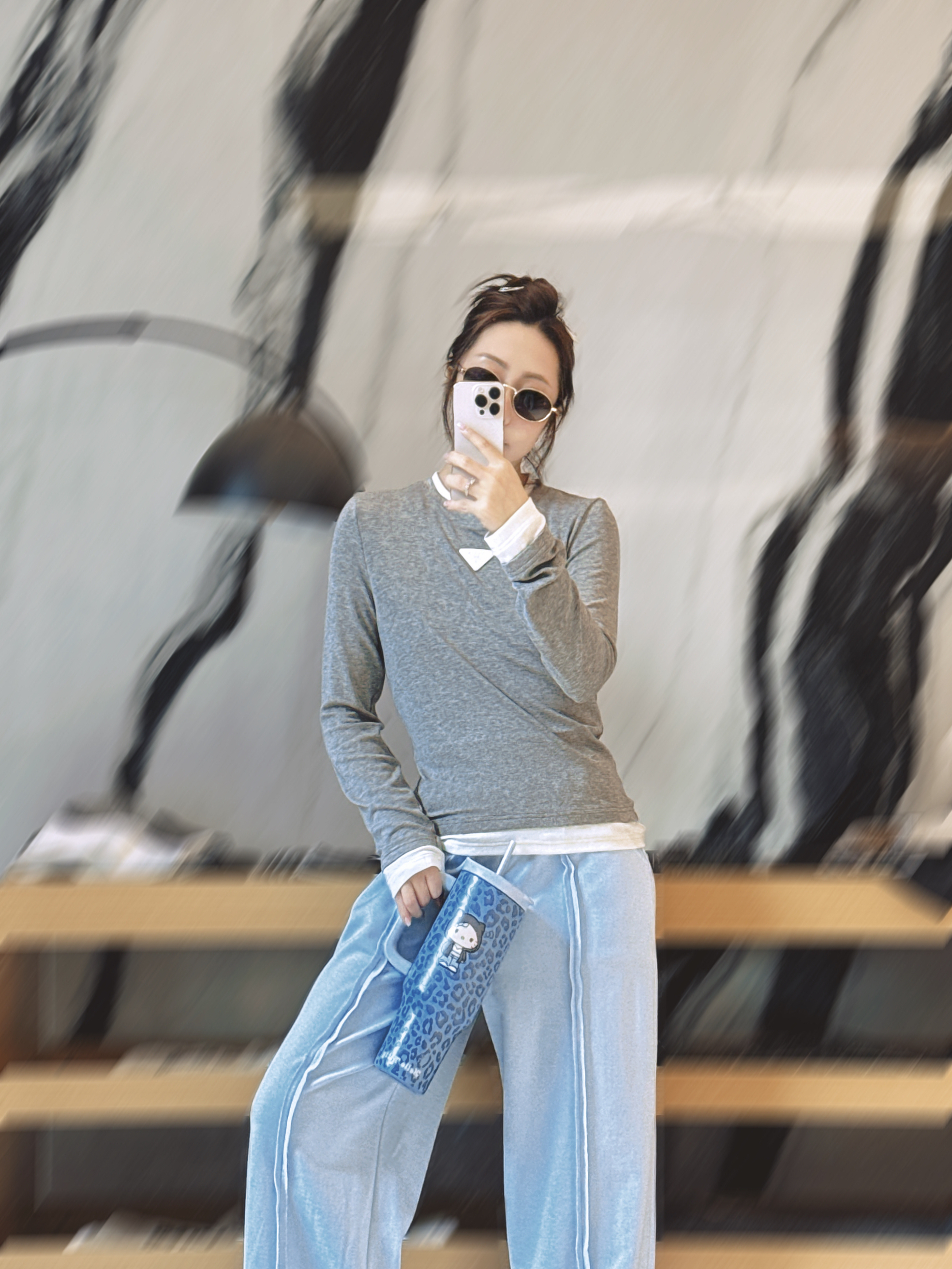 【YINGYING】字母长袖极简风T恤运动常规简约百搭CXW51127721M