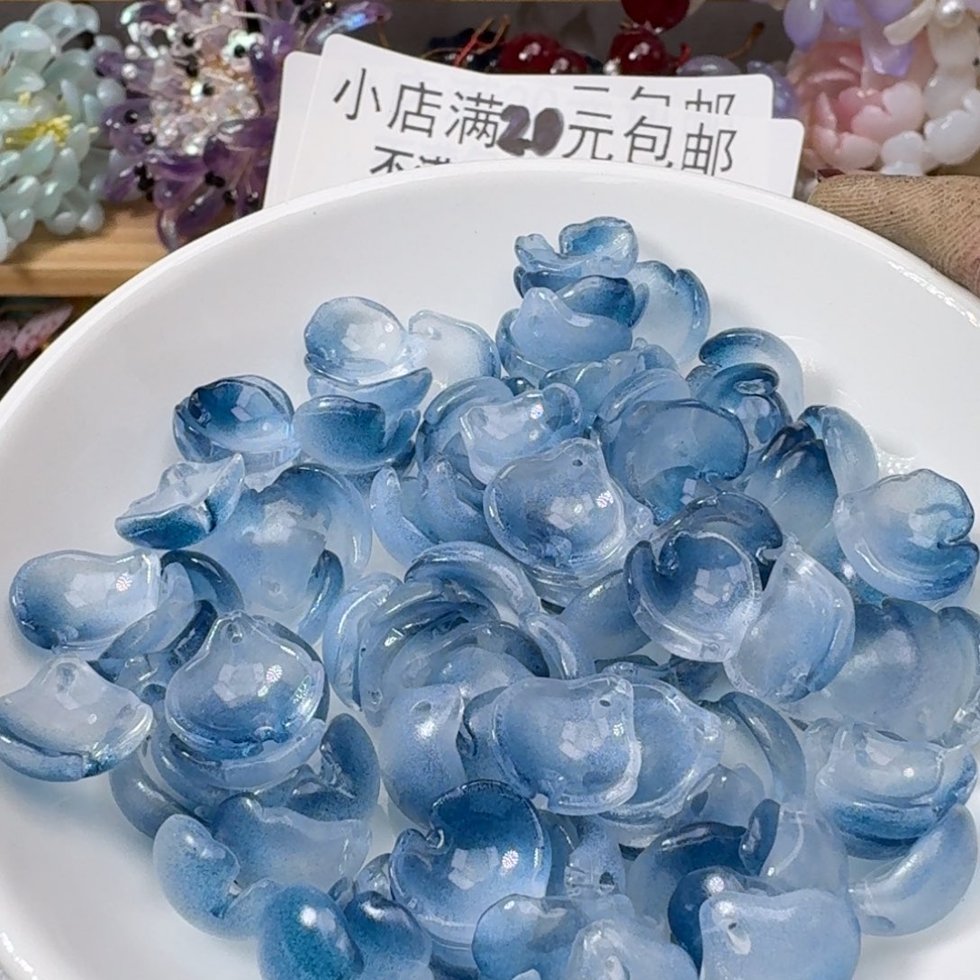 玻璃130号 小勺药花 有轻微色点