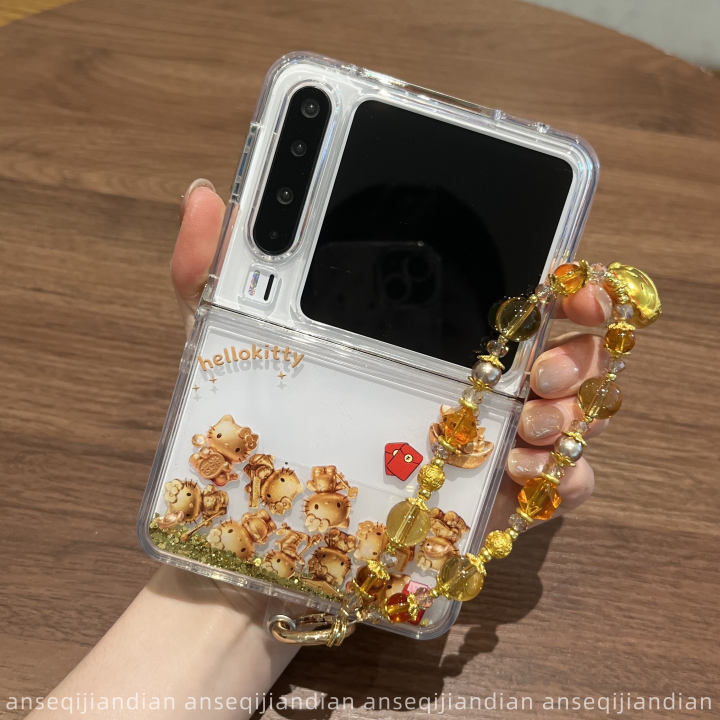 金箔流沙KT适用华为purax手机壳pocket2折叠屏p50荣耀magicvflip2