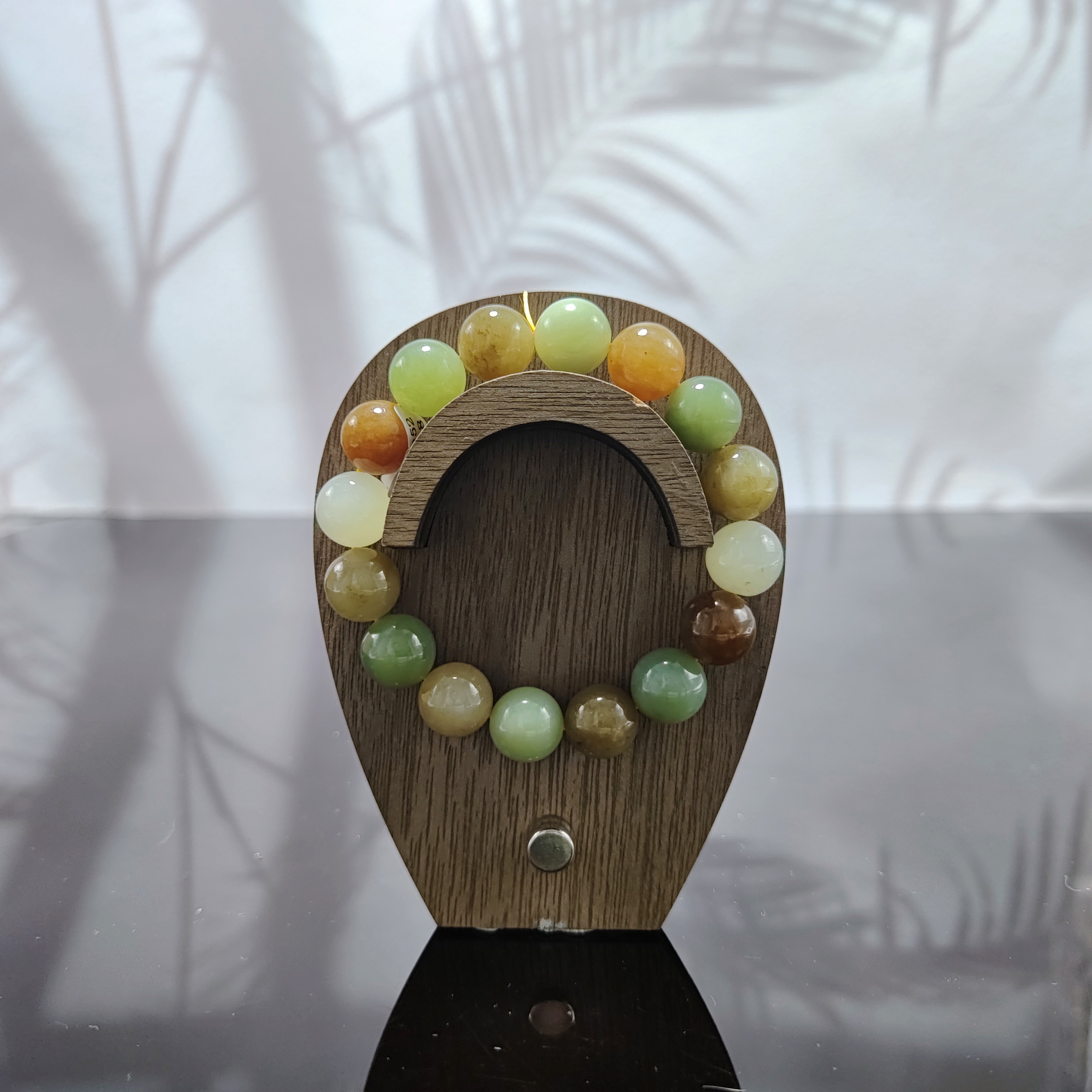 F和田玉多宝圆珠手串（卡12）0638