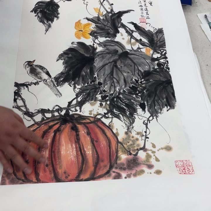 国画绘画手绘作品