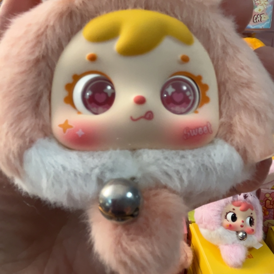 毛绒粉色粉瞳小兔子招财兔