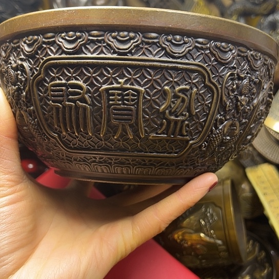 原矿风磨铜精美聚宝盆