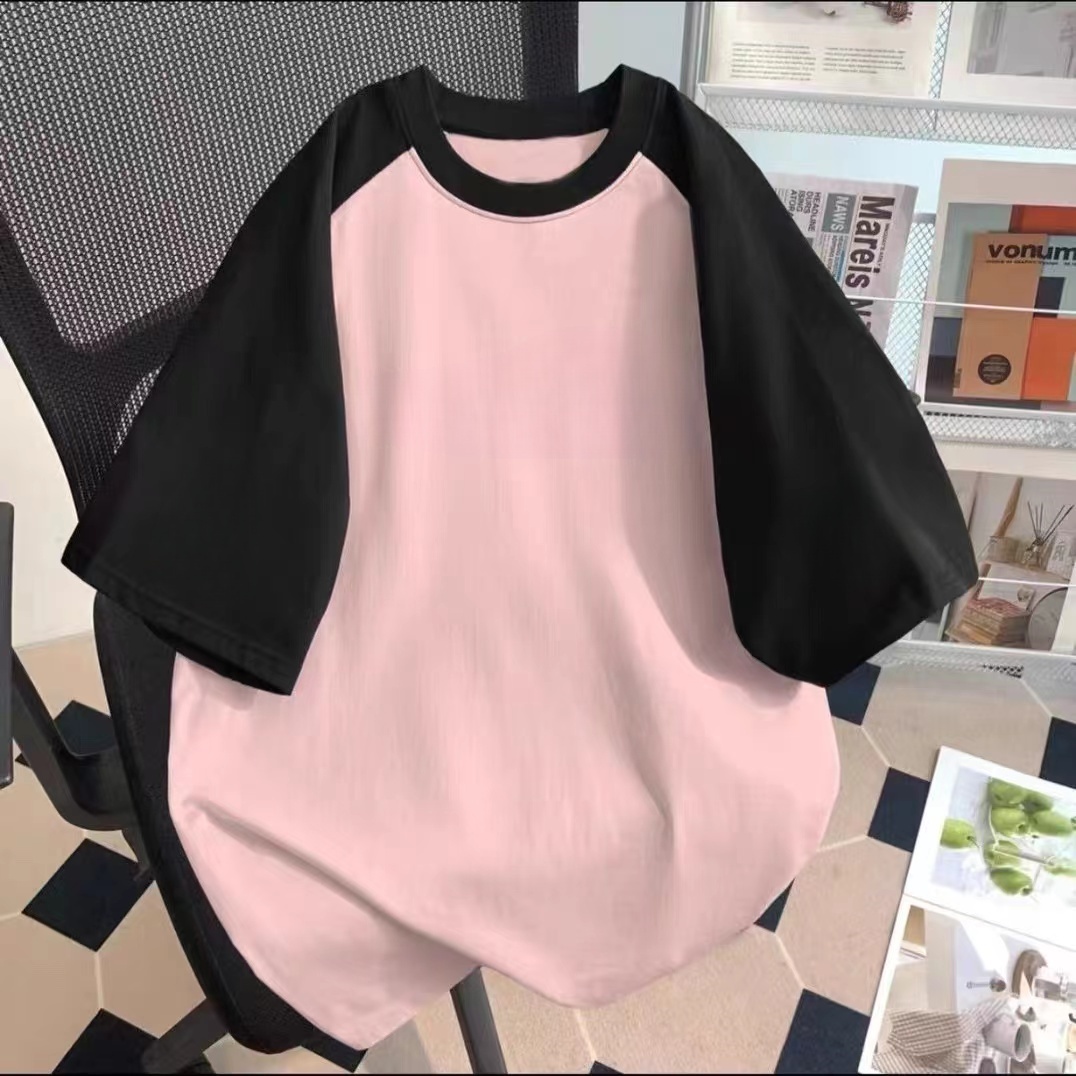 儿童2025新款时尚拼色短袖B2315