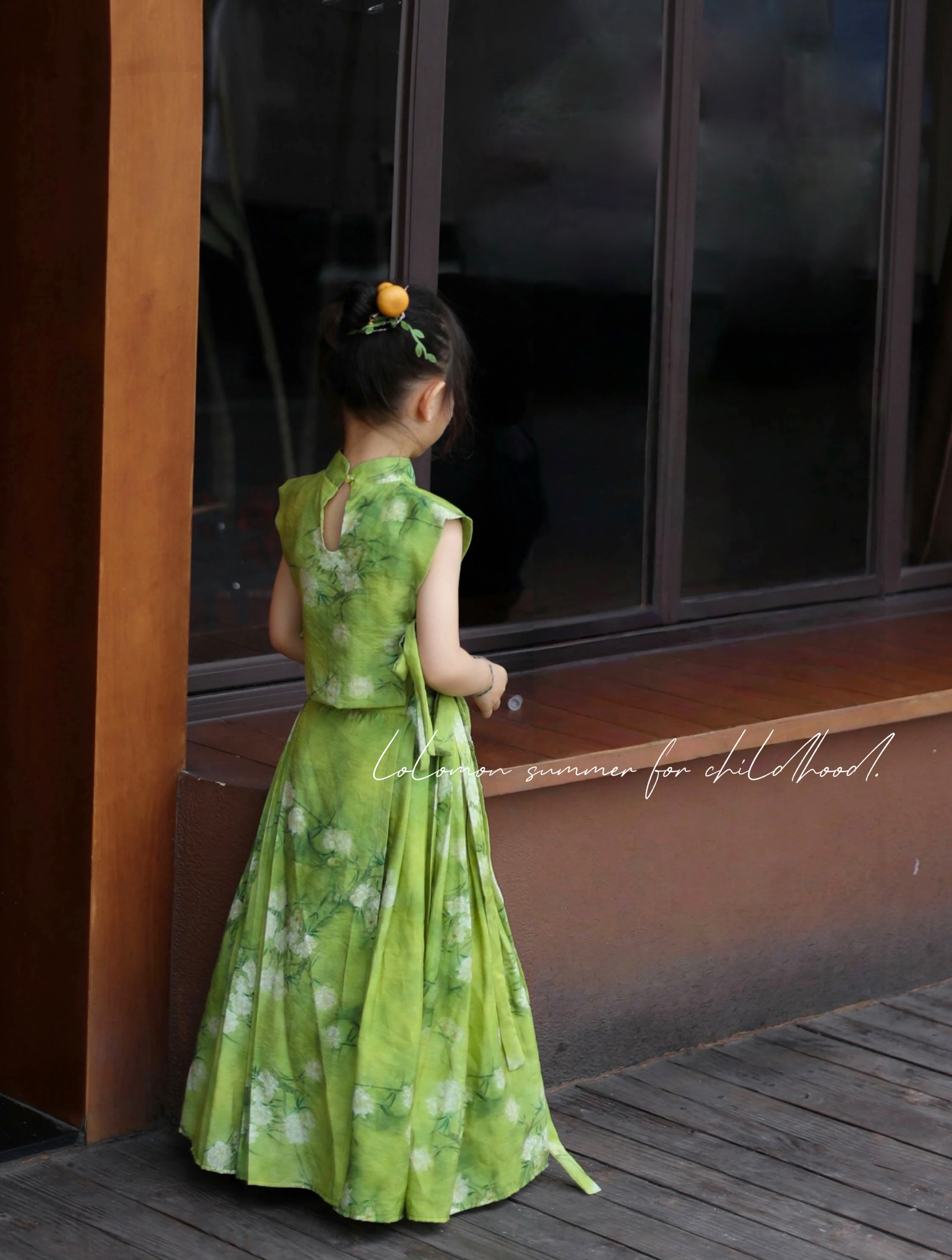 （直播）复古碎花气质中国风一粒扣薄款女日常裙子夏季套装