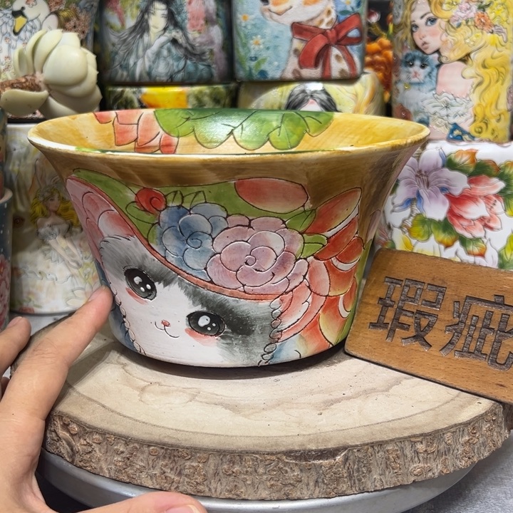 景德镇红陶精品手绘陶瓷