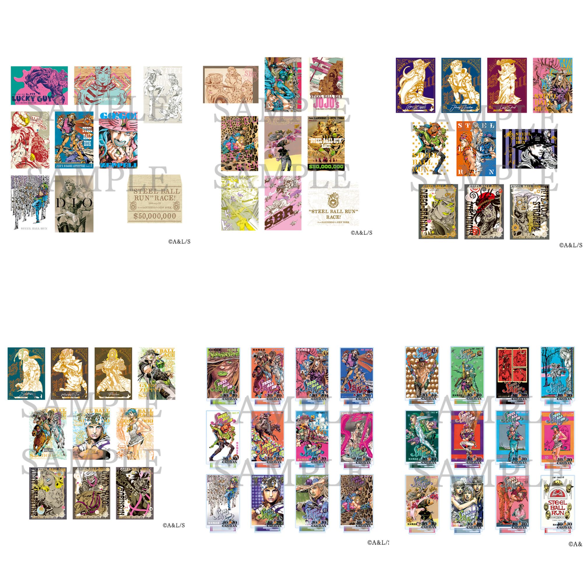 jojo展明信片扉页立牌烫金透卡动漫周边潮玩盲盒蓝澜谷屋