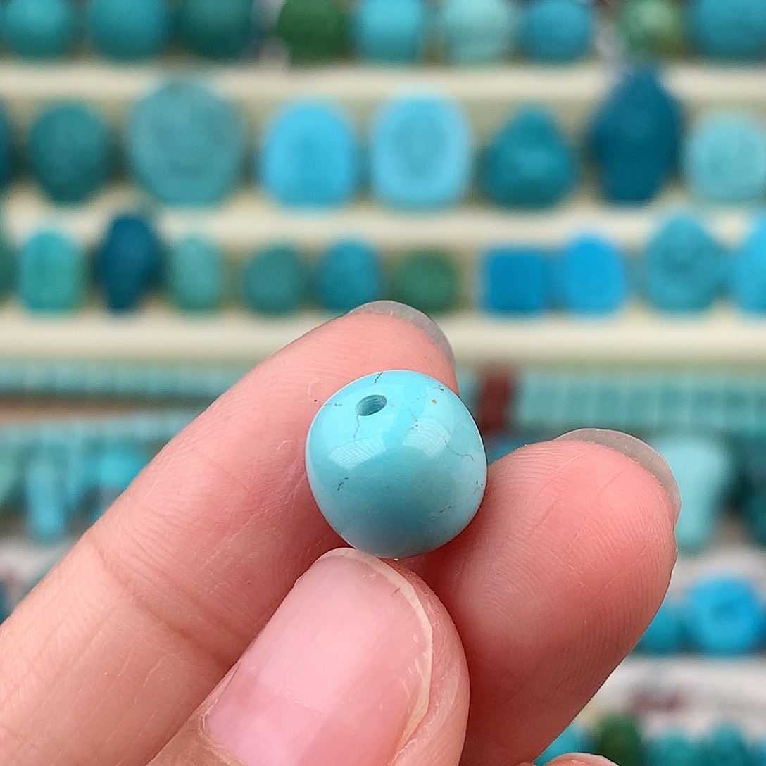 未镶嵌绿松石珠宝奇石9.9×8.9