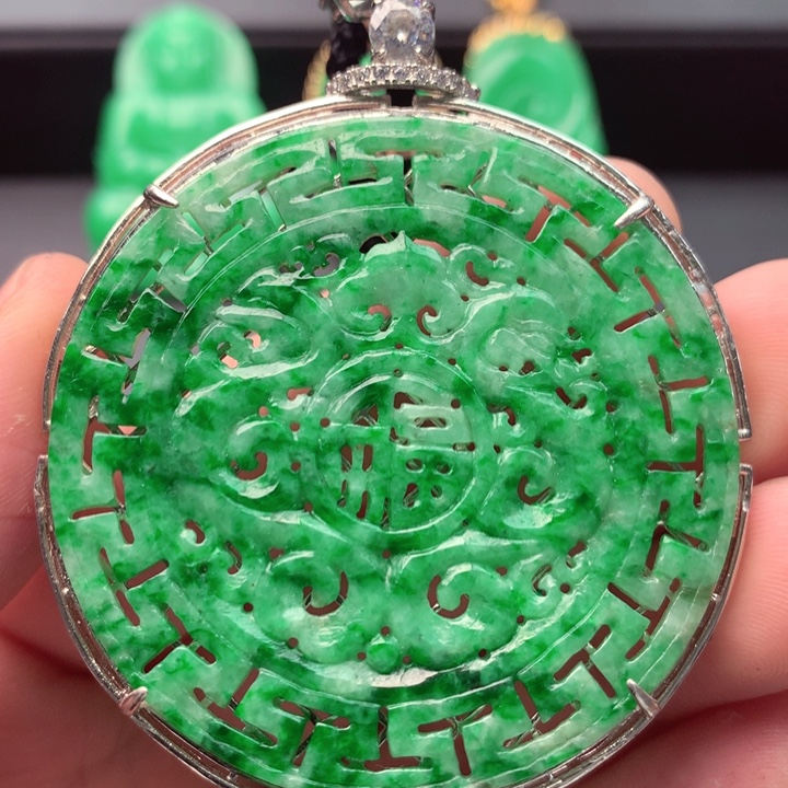 翡翠未镶嵌吊坠(不含链)