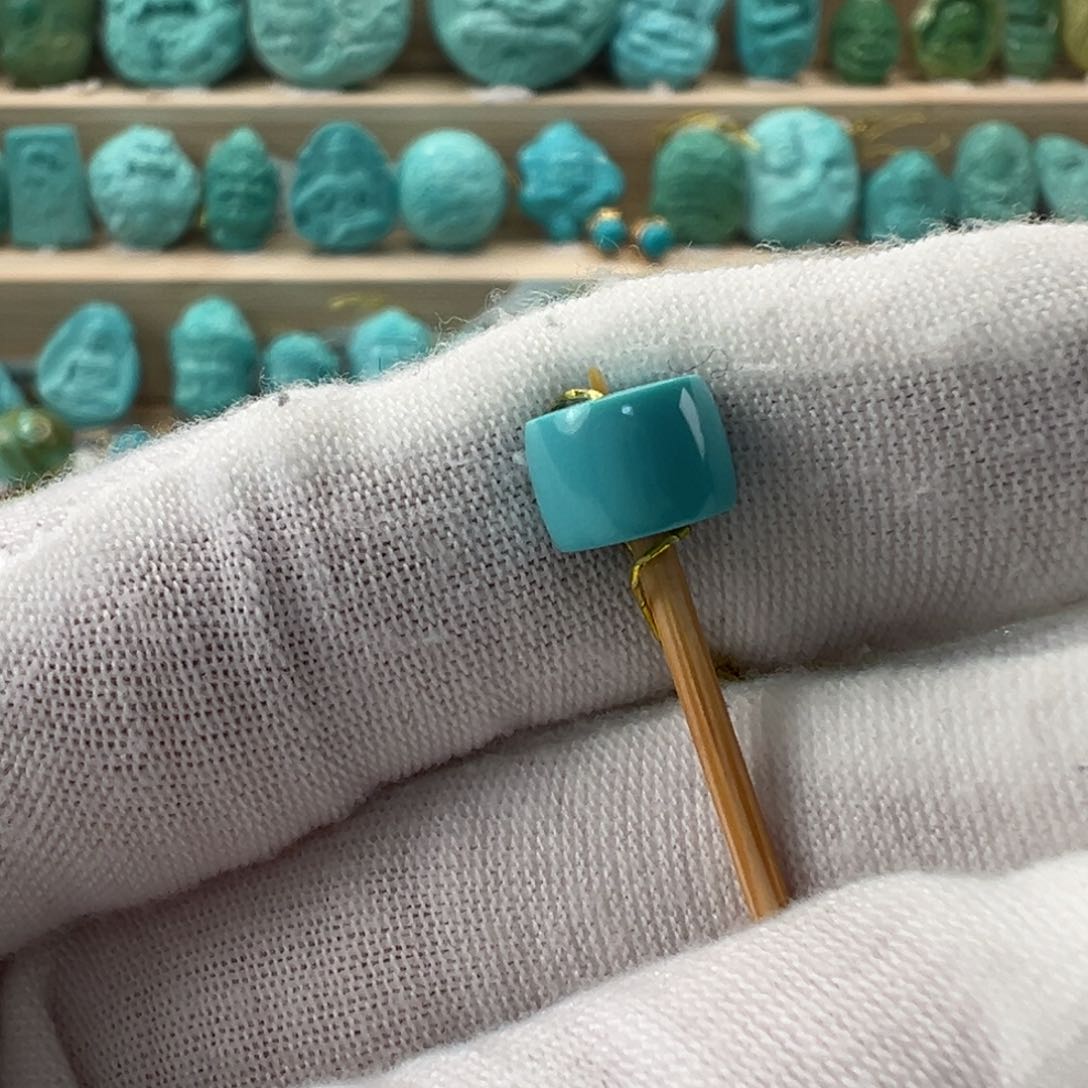 未镶嵌绿松石直切珠 7.9x5.7mm