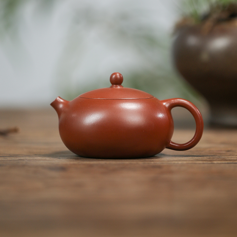 【扁西施】原矿红皮龙 160cc 手工制作 内推孔 宜兴紫砂壶