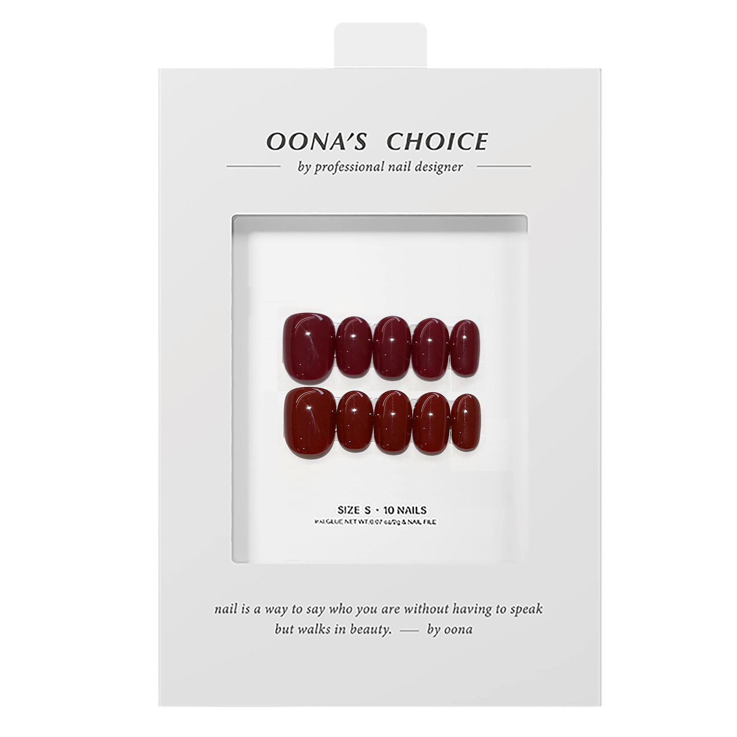 【库其红】新年红色系纯色美甲带建构百搭款复古红显白氛围感穿戴甲