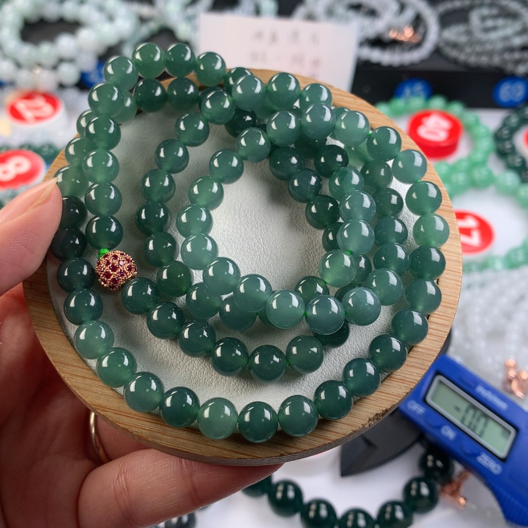 翡翠手链未镶嵌卡7.6