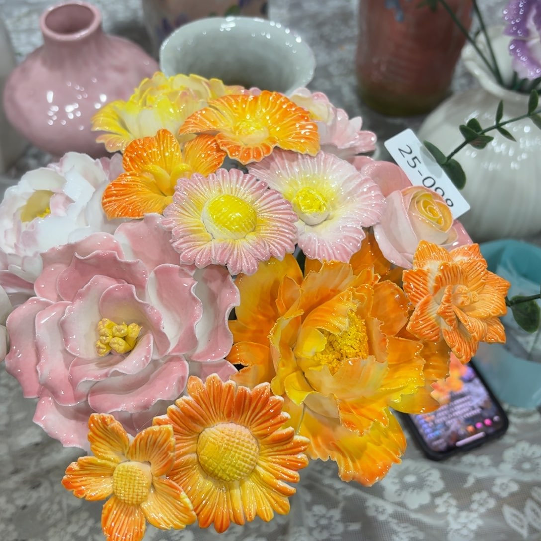 陶瓷花，拍满20发货，退款拉黑，2598