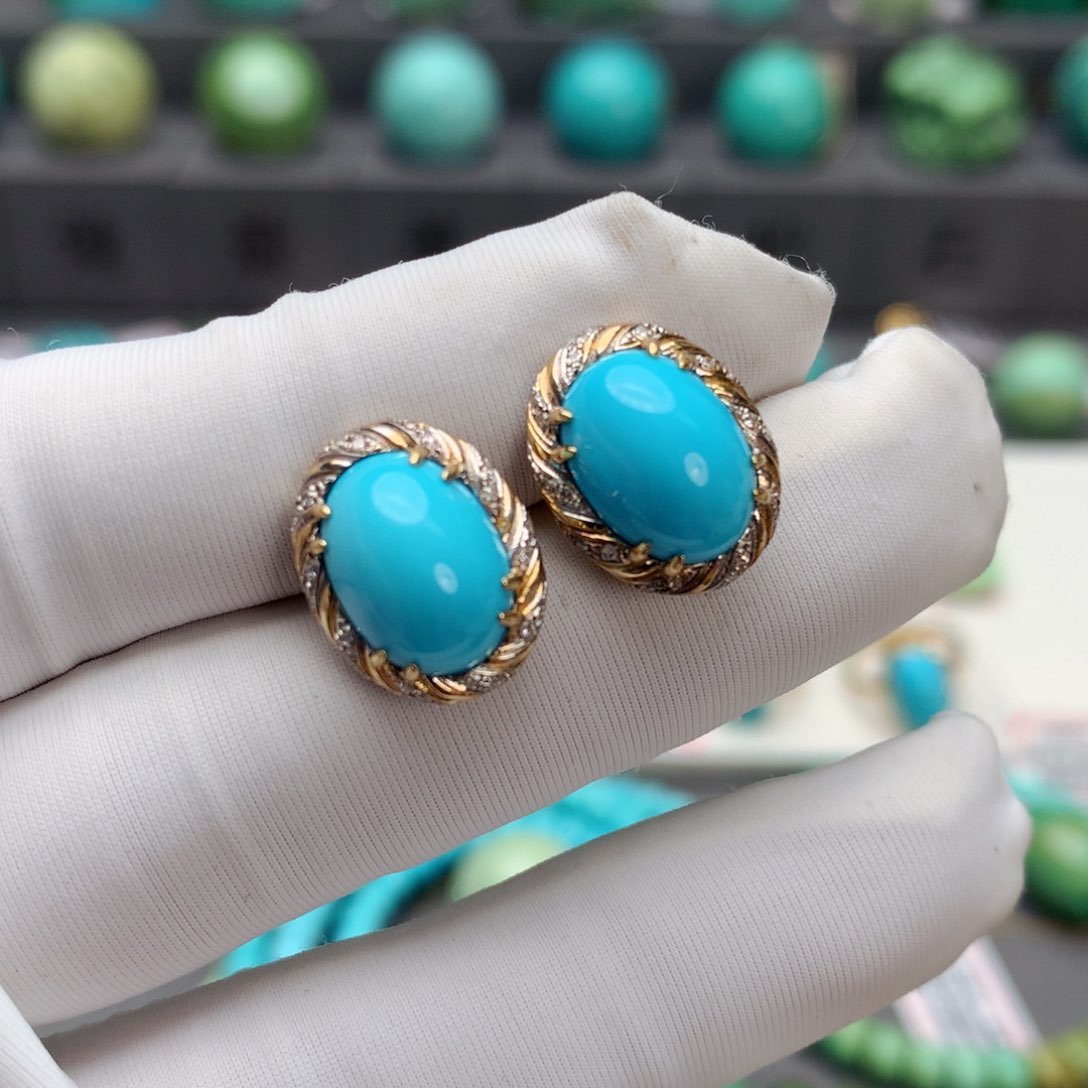 绿松石其他18K金镶嵌