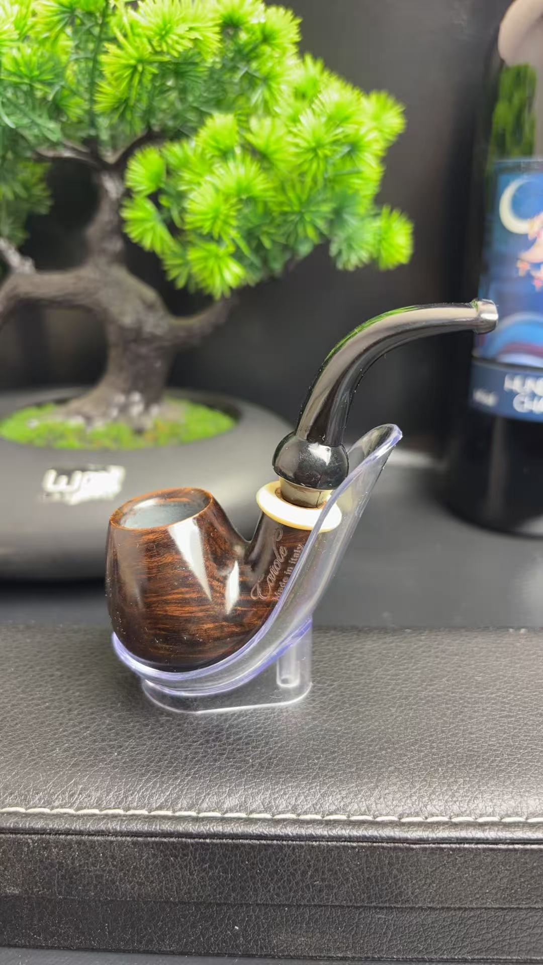 纯手工意大利石楠木龙蛋叼式烟斗