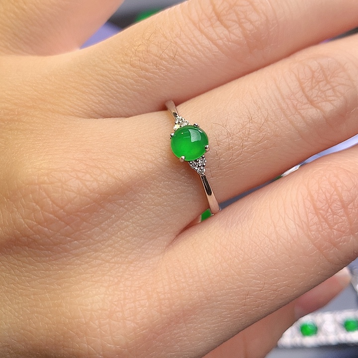 翡翠挂件18K金镶嵌g g g g