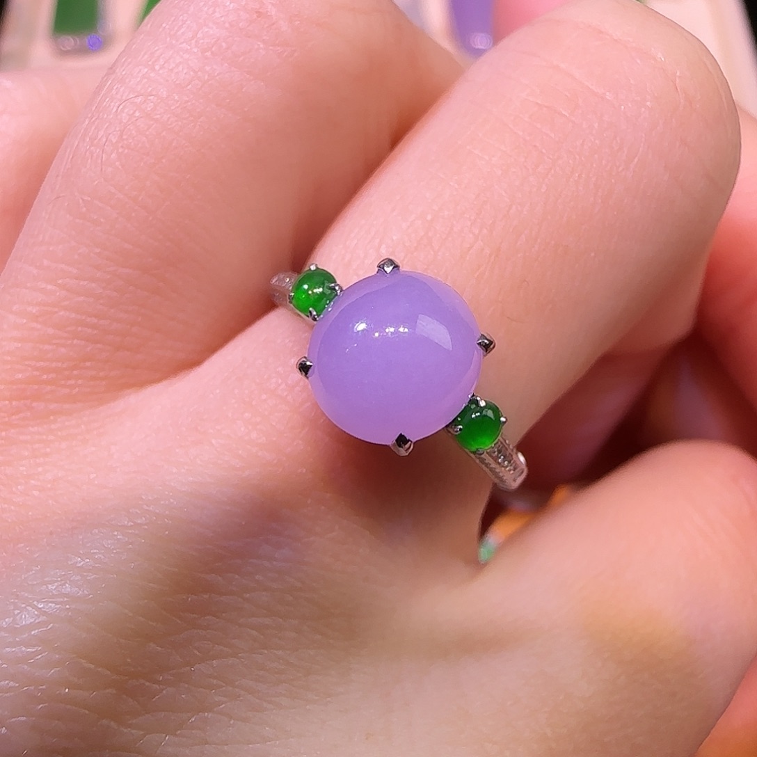 翡翠18K金镶嵌耳环