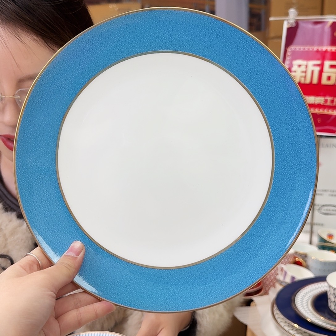 骨瓷高骨10.5英寸平盘27cm一个外贸骨瓷