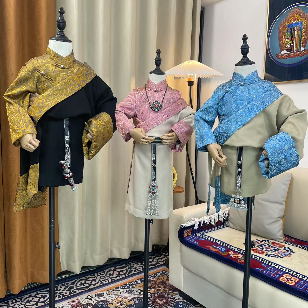 【兄妹套装】儿童藏式特码春夏薄款藏服传统经典男女孩藏袍