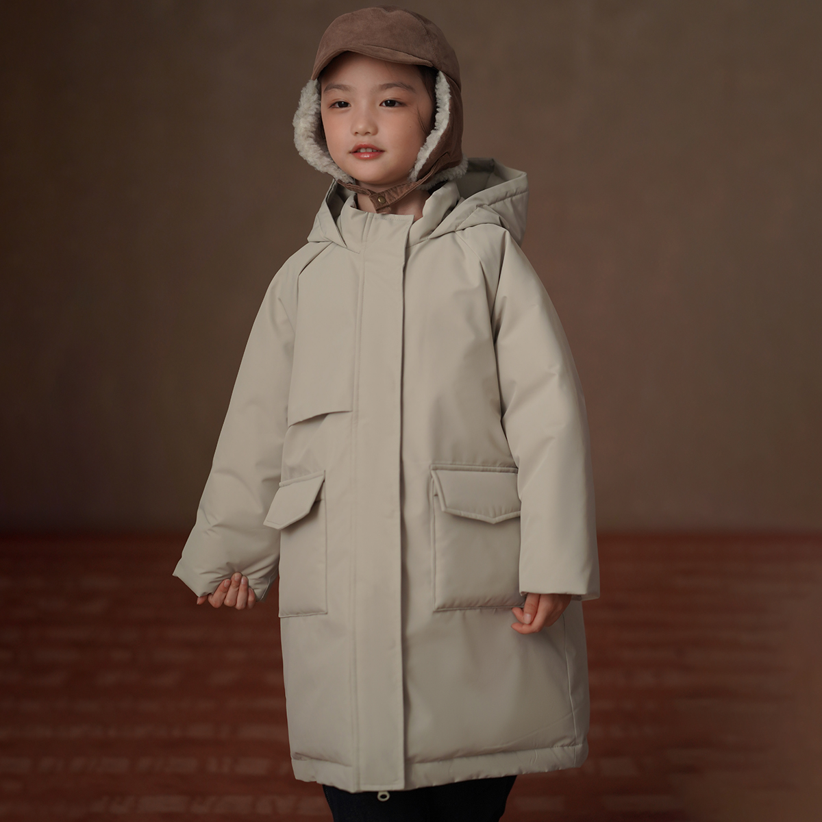 【银泰百货XH】哈齿童装冬季派克防水羽绒冲风衣30ZZ25D07053YR