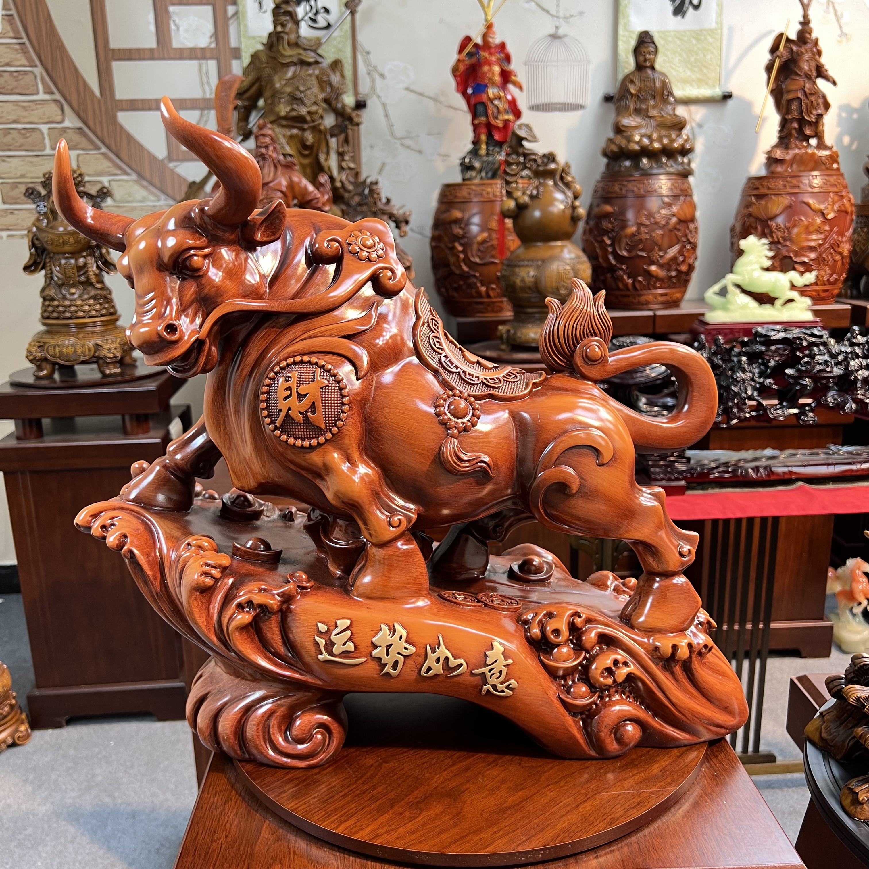 牛摆件办公室桌面客厅玄关电视柜装饰开业乔迁礼品送人礼品装饰品