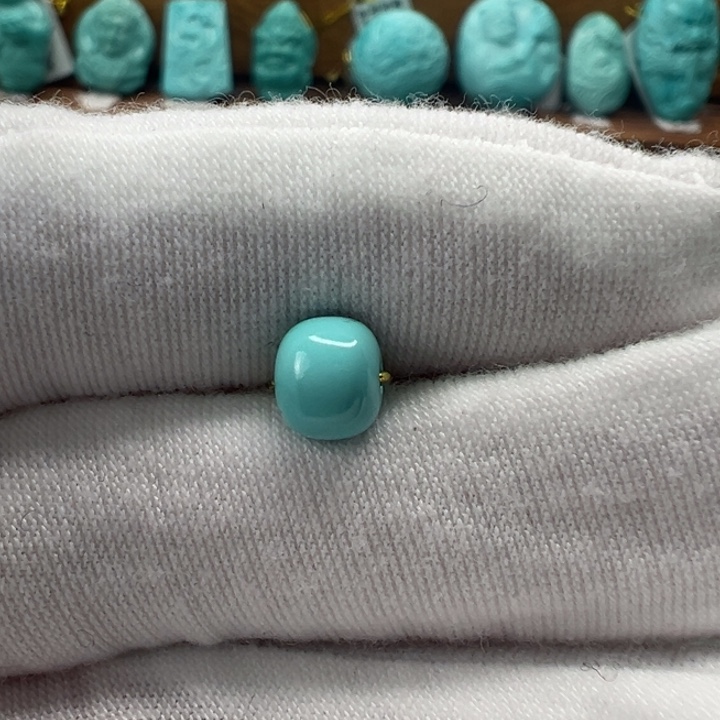 绿松石未镶嵌老型珠6.6mm