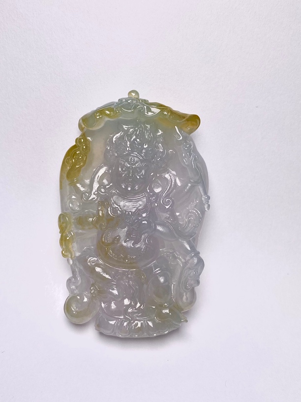 毛货定制加工天然翡翠吊坠挂件大黑天