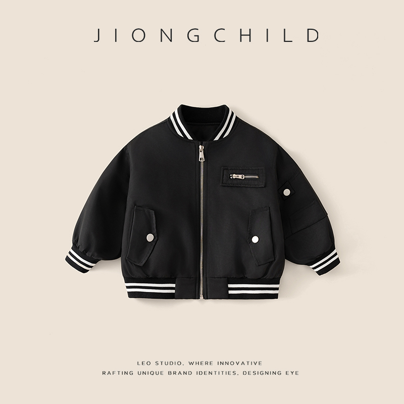 【专柜同款】秋冬男童棒球风时尚休闲保暖外套DBW57851