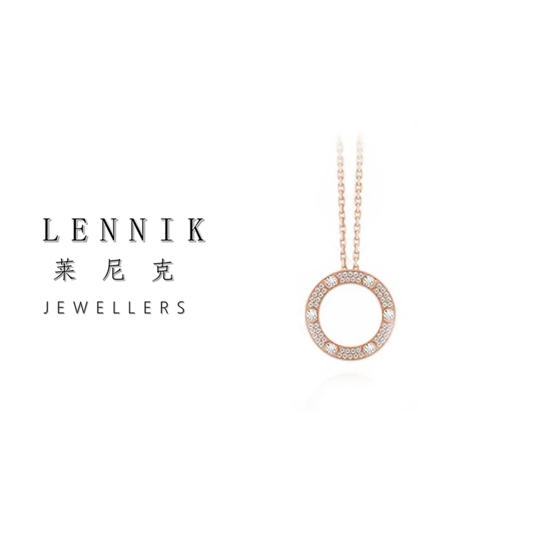  lennik/lennik-经典时尚百搭镶嵌大饼项链