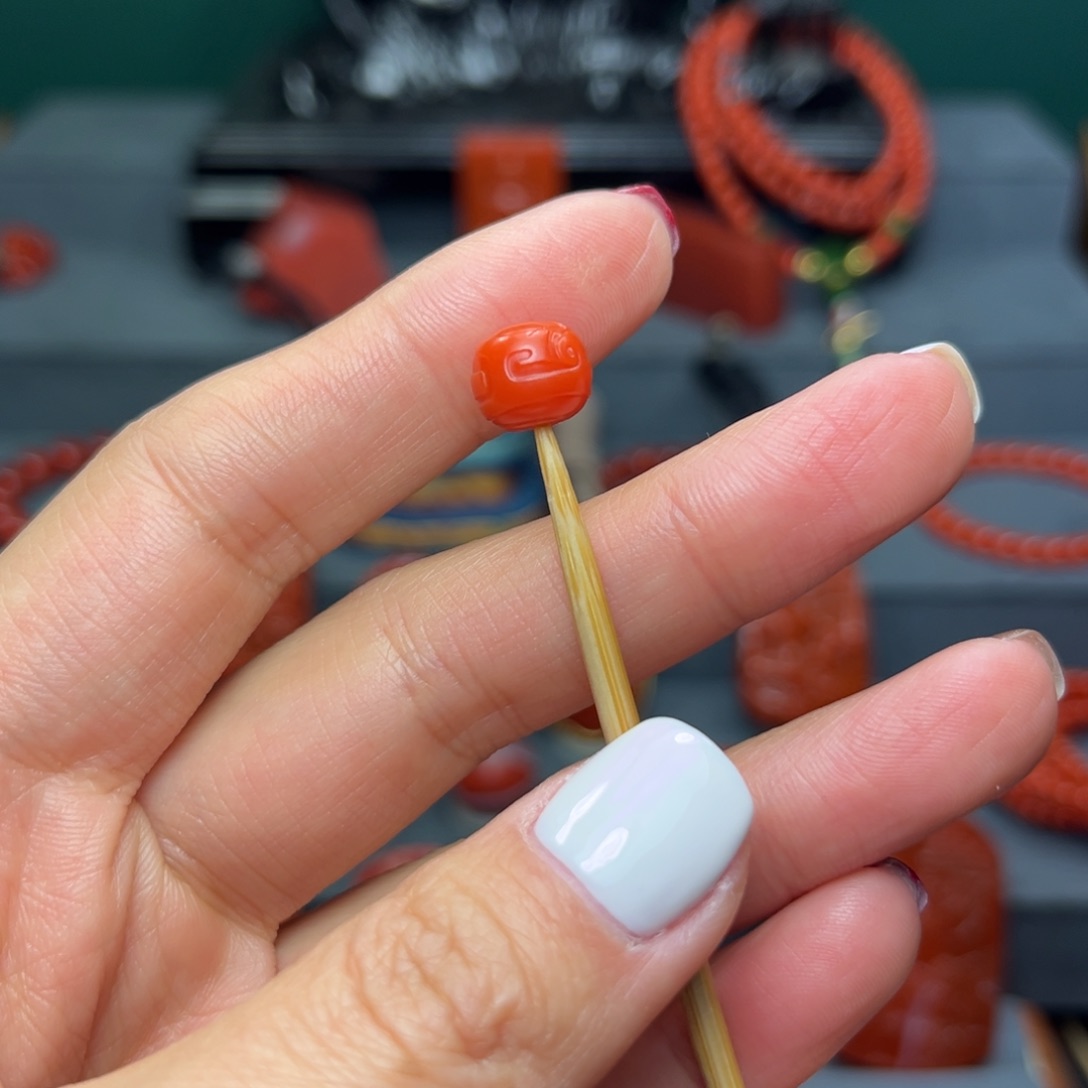 南红玛瑙卡9mm博古未镶嵌