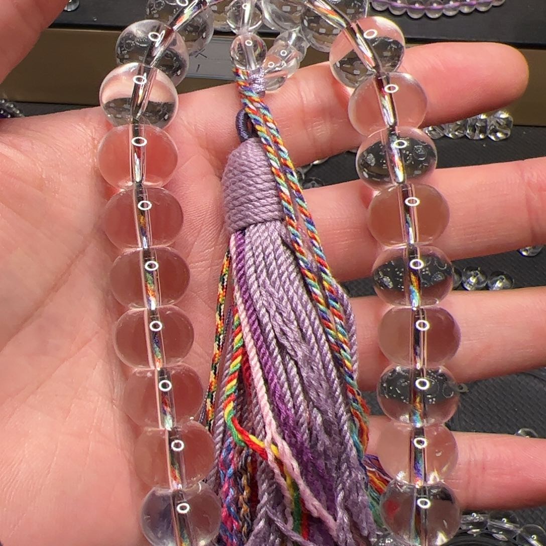 水晶手链未镶嵌初****…白水晶14mm算盘珠手持