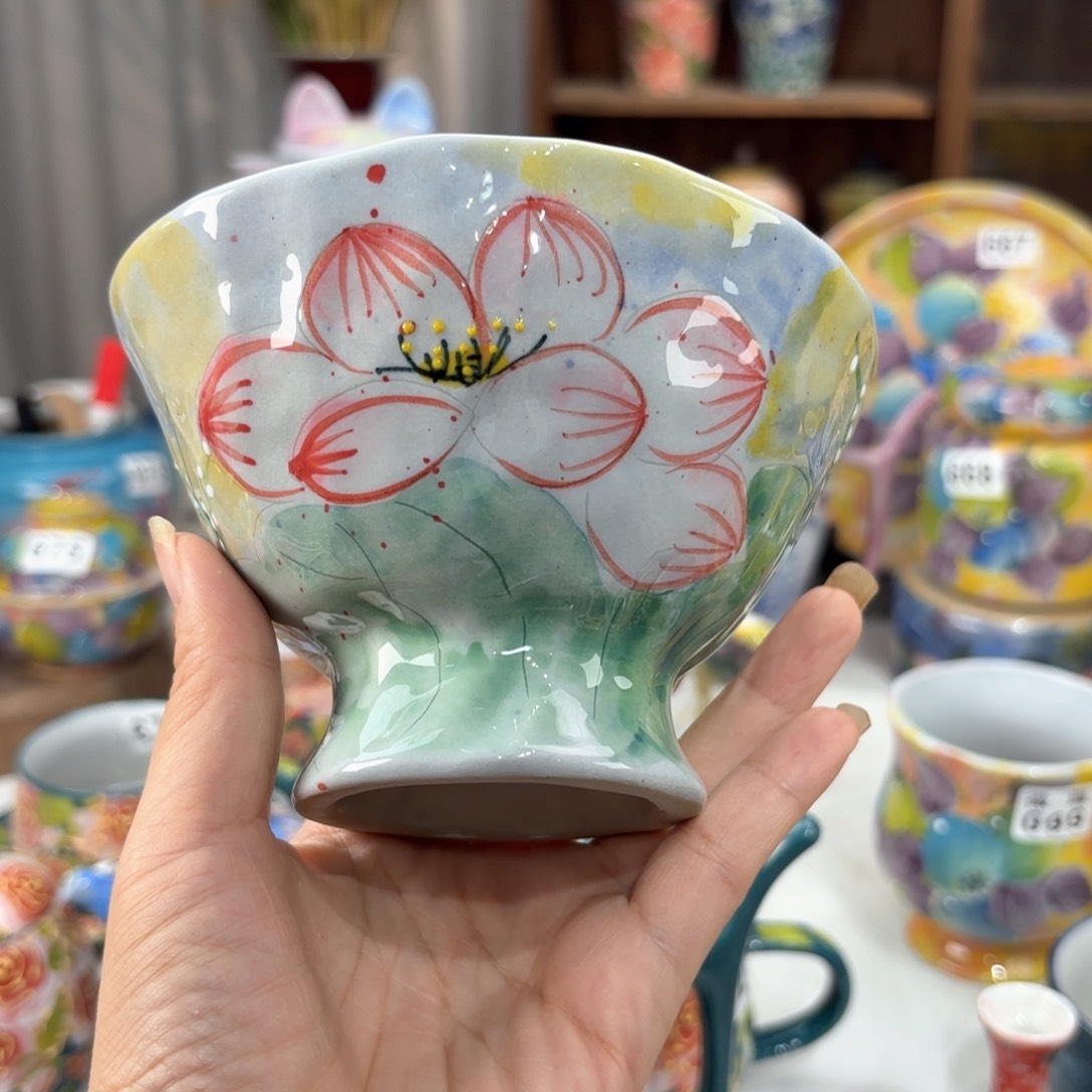景德镇手绘高温釉下彩陶瓷茶具