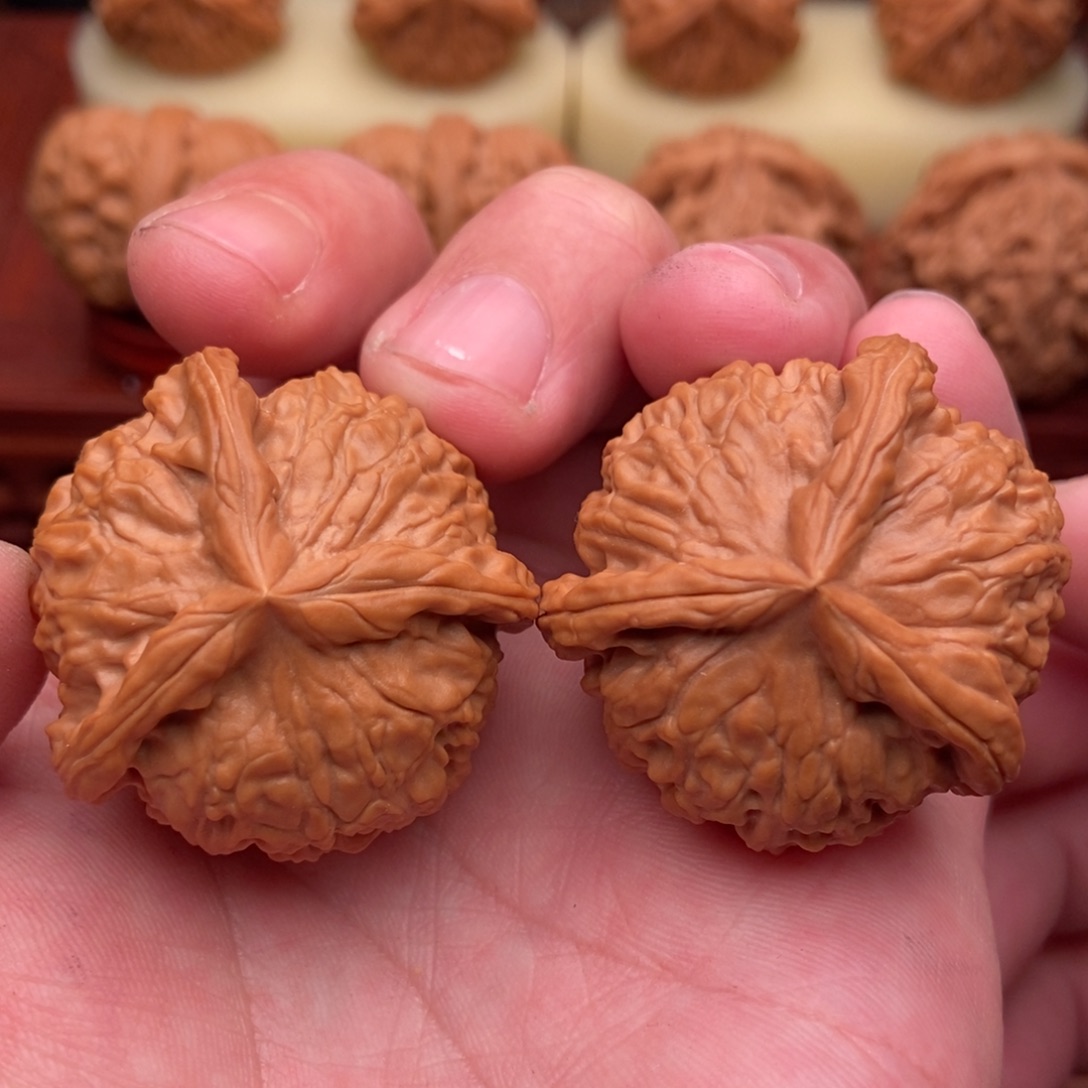 桃核把件野生全品球奔38