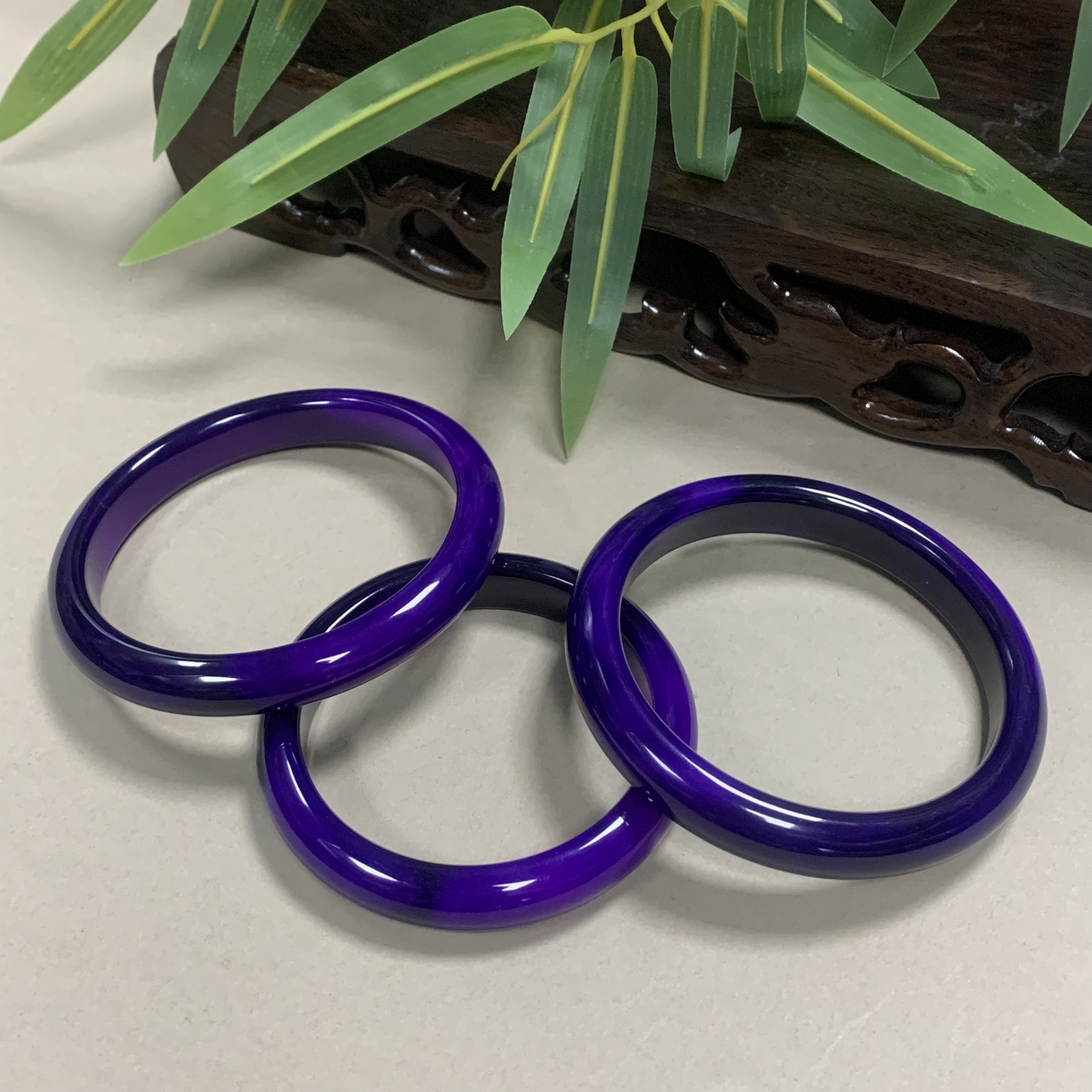 S7882-千喜之石紫衫淳玛瑙紫手镯-多样性发其一/配盒